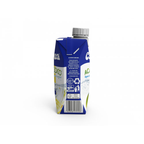 Agua de Coco con Jugo de Maracuyá Acapulcoco Calahua 330 ml / Caja de 18 piezas