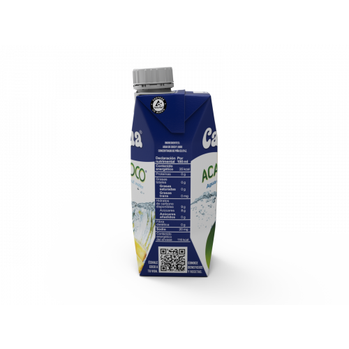 Agua de Coco con Jugo de Maracuyá Acapulcoco Calahua 330 ml / Caja de 18 piezas