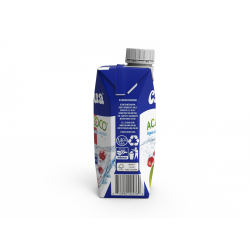 Agua de Coco con Jugo de Arándano Acapulcoco Calahua 330 ml / Caja de 18 piezas