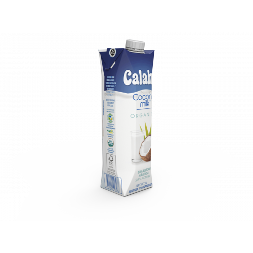 Coconut Milk Orgánica Calahua Alimento Líquido de Coco sin azúcar ni lactosa 1lt