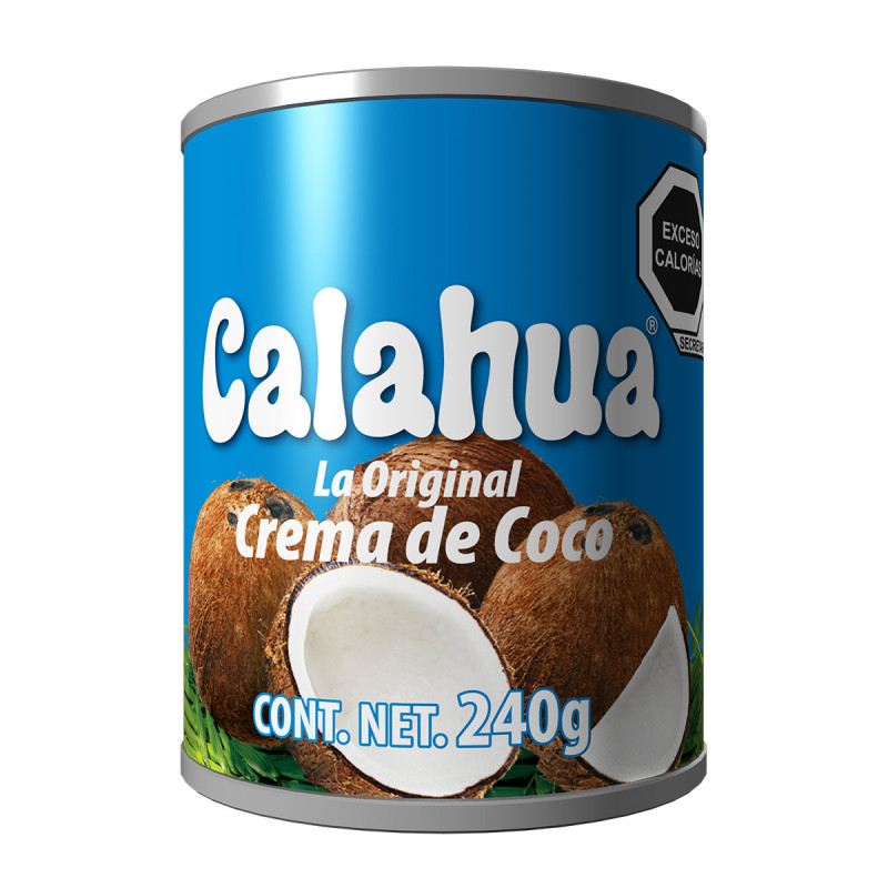 Crema de Coco La Original Calahua Lata de 240 gramos charola 24 latas.