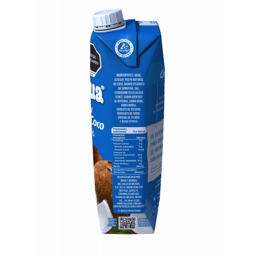 Crema de Coco La Original Calahua 2 litros Garrafa caja 6 piezas