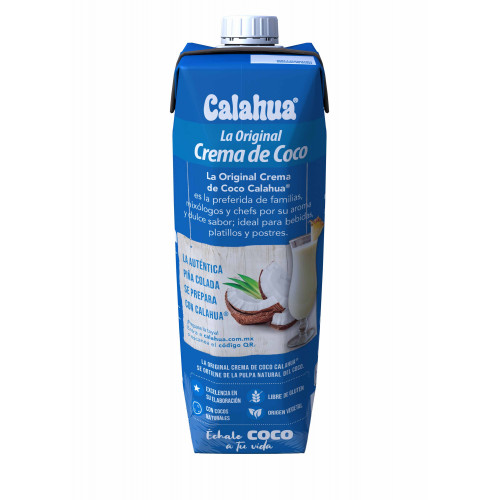 Crema de Coco La Original Calahua 1 litro Tetra Brik caja 12 piezas