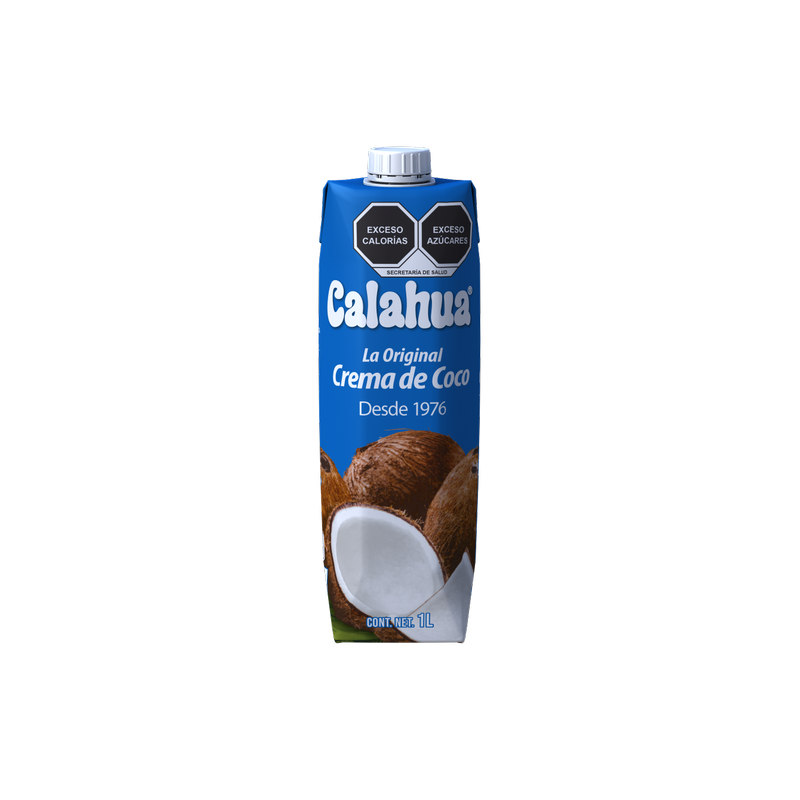 Crema de Coco La Original Calahua 1 litro Tetra Brik caja 12 piezas