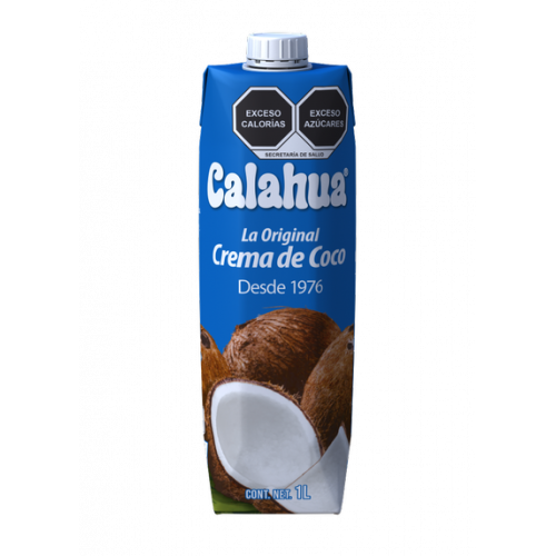 Crema de Coco La Original Calahua 1 litro Tetra Brik caja 12 piezas