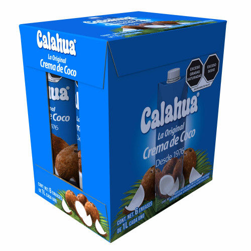 Crema de Coco La Original Calahua 1 litro Tetra Brik caja 12 piezas