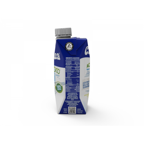 Agua de Coco Natural Acapulcoco Calahua 330 ml / Caja de 12 piezas