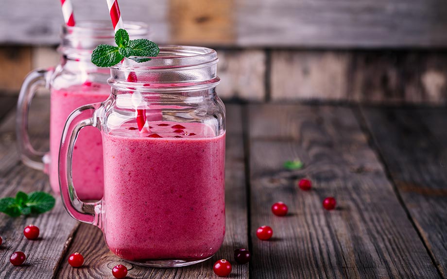  Smoothie de berries y coco